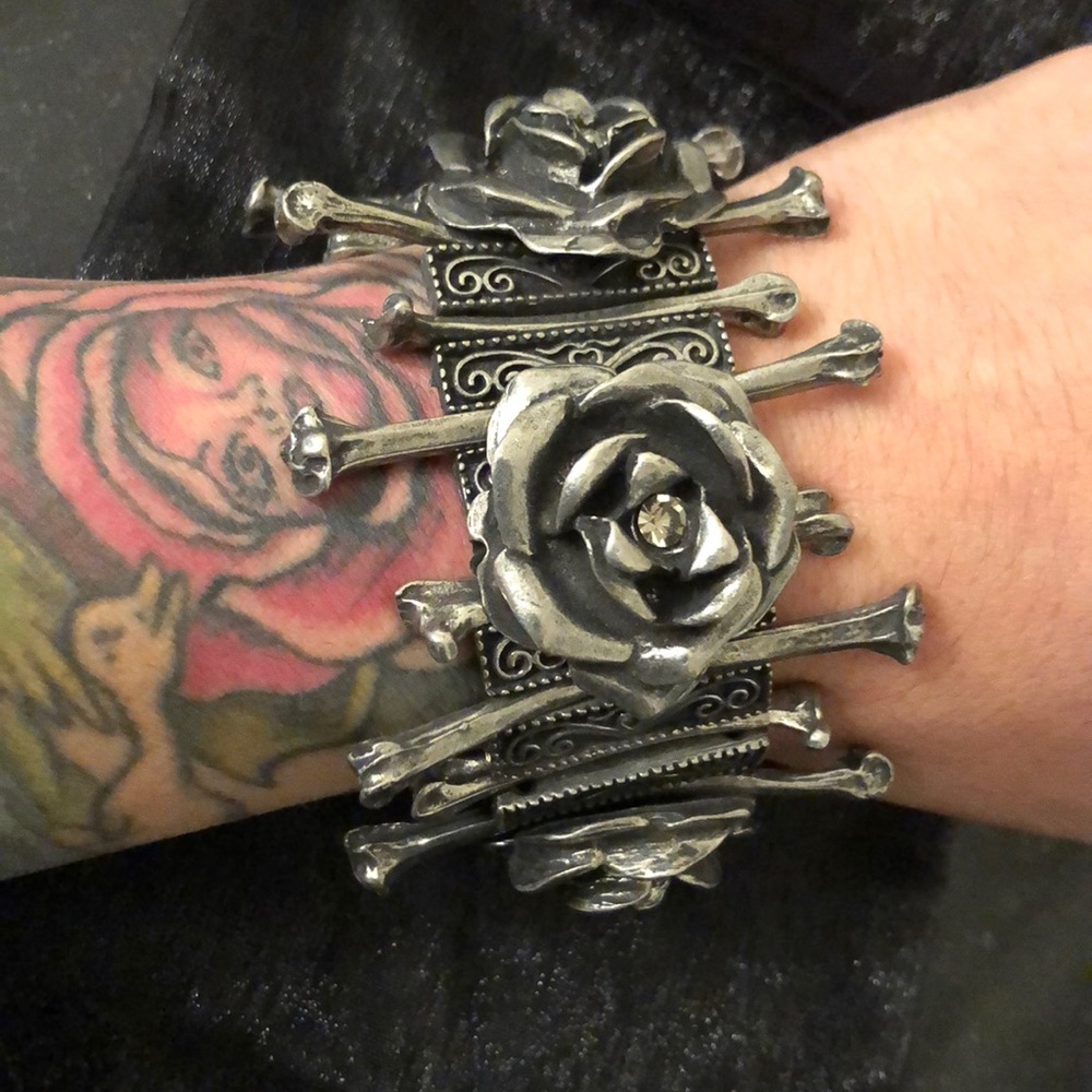 Silver Rose Bracelet
